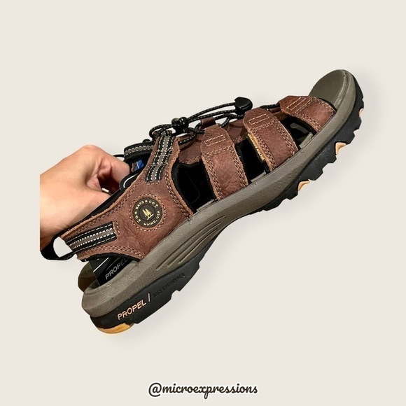 GH Bass & Co Men Propel Open Toe Beach Summer Vacation Brown Hiking Water Sandal - Picture 6 of 8